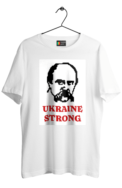Футболка чоловіча з принтом "Тарас Шевченко". Бавовна, бавовнятко, війна, герб, доброго вечора, зсу, прапор україни, русский военный корабль, тарас шевченко, україна. 2070702