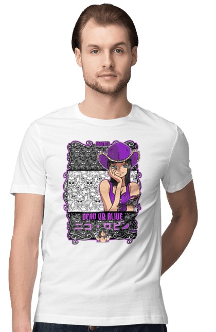 Men's t-shirt with prints One Piece Nico Robin. Anime, devil child, manga, nico robin, one piece, straw hat pirates. 2070702