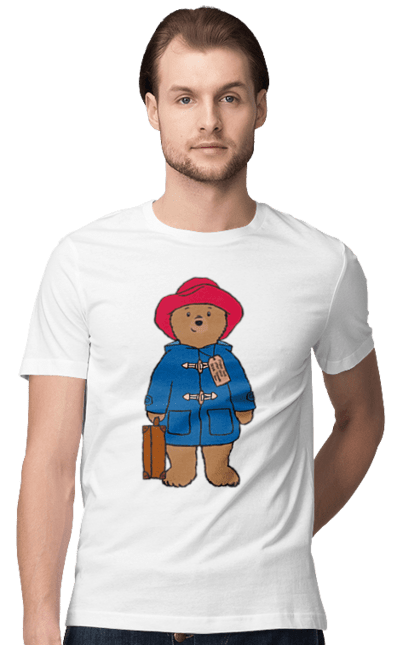 Men's t-shirt with prints Paddington. Animation, bear, cartoon, film, teddy bear. CustomPrint.market