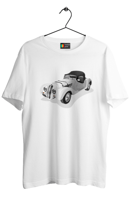 Футболка чоловіча з принтом "Автомобіль". Авто, автомобиль, класика, старовинна машина, старовинний. 2070702