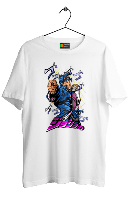 Men's t-shirt with prints JOJO Jotaro. Anime, jojo, jojo`s bizarre adventure, jojo’s bizarre adventure, jotaro, jotaro kujo, manga. 2070702