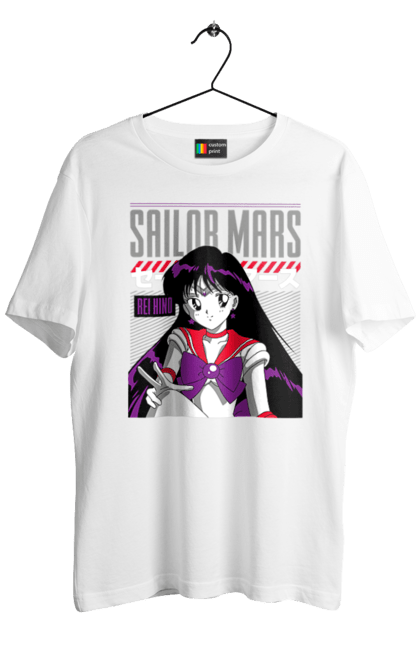 Футболка чоловіча з принтом "Сейлор Мун Марс". Rei hino, sailor moon, аніме, драма, махо седьо, рей хіно, сейлор марс, сейлор мун, серіал. 2070702