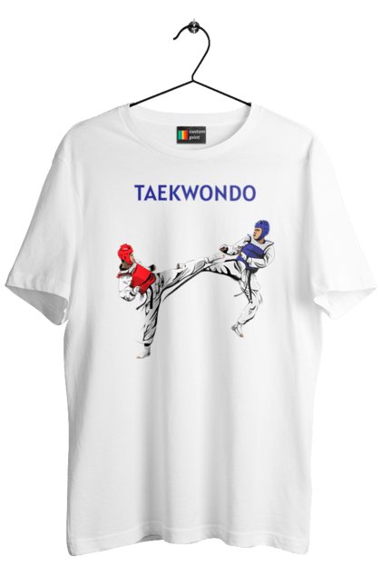 Футболка мужская с принтом Taekwondo training02 [Converted]. Taekwondo, боевое искусство, корея, спорт, таэквондо, тренировка. 2070702