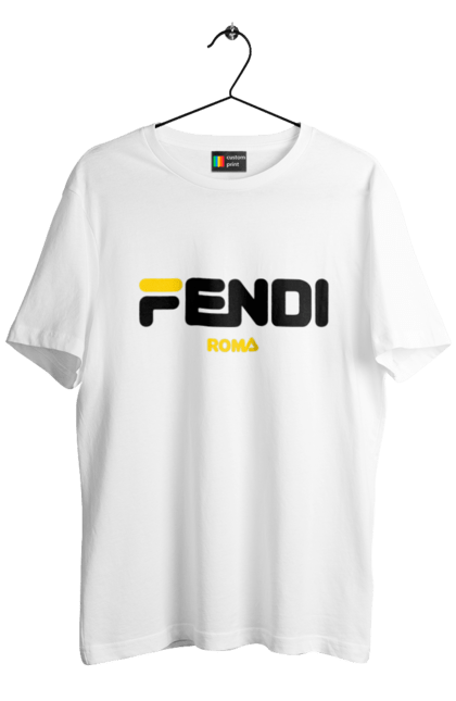 Футболка чоловіча з принтом "Fendi". Fendi, lvmh, бренд, будинок моди, італія, люкс, мода, одяг, сумка, фенді. 2070702