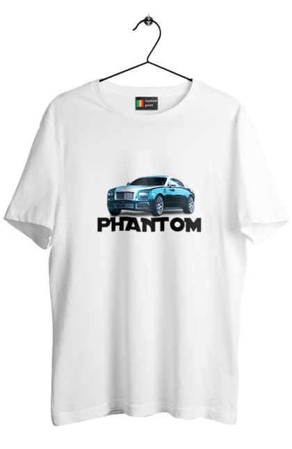 Футболка чоловіча з принтом "Ролс ройс". Авто, автомобіль, люкс клас, ролс ройс, седан, фантом. 2070702