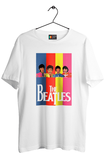 Men's t-shirt with prints The Beatles. Beatles, george harrison, john lennon, liverpool four, music, paul mccartney, ringo starr. 2070702