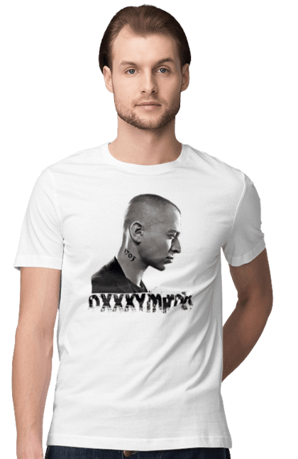 Men's t-shirt with prints Oxxxymiron. Miron, oxxxy, oxxxymiron, мирон, оксимирон, оксимірон, фёдоров. CustomPrint.market