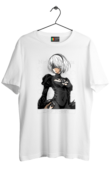 Men's t-shirt with prints Nier: Automata 2B. Character, executioner, game, nier: automata, platinum games, video game, yorha. 2070702