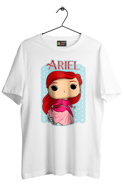 Футболка чоловіча з принтом "Аріель". Ariel, little mermaid, аріель, казка, принцеса, русалонька, русалочка. 2070702