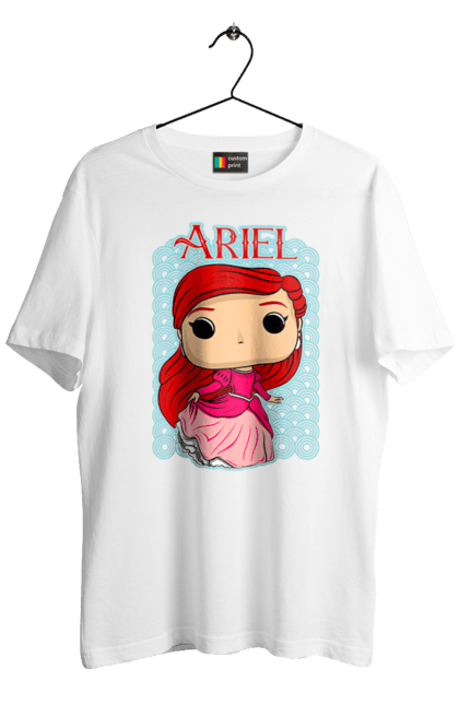 Футболка мужская с принтом Ариэль. Ariel, little mermaid, ариэль, принцесса, русалочка, сказка. 2070702