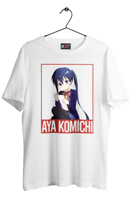 Men's t-shirt with prints Kiniro Mosaic Aya Komichi. Anime, aya komichi, gold mosaic, kiniro mosaic, kinmoza, manga. 2070702