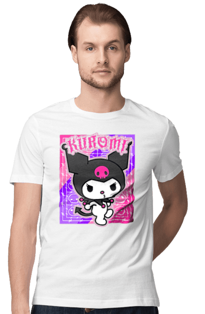 Men's t-shirt with prints Hello Kitty Kuromi. Anime, character, hello kitty, kuromi, my melody, sanrio. 2070702