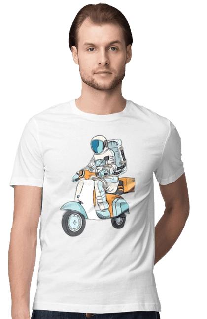 Astronaut on a motorcycle