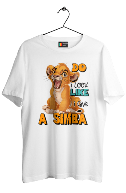 Men's t-shirt with prints The Lion King Simba. Animal, cartoon, king, lion, lion king, simba. 2070702