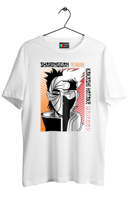 Men's t-shirt with prints Naruto Kakashi Hatake. Anime, kakashi, manga, naruto, shinobi, shonen, team number 7. 2070702