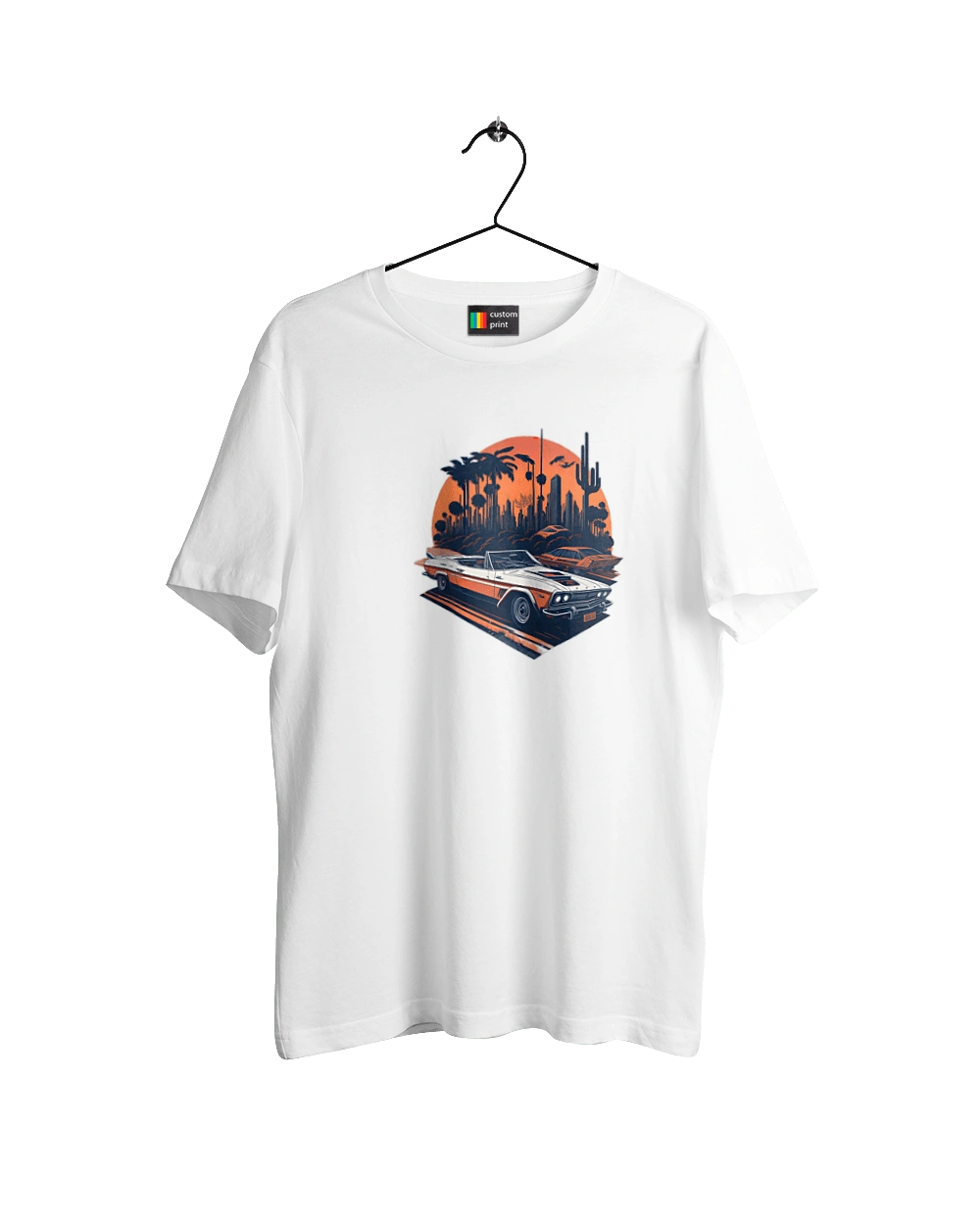 Beautiful car at sunset