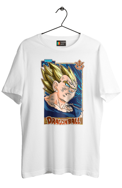 Футболка чоловіча з принтом "Перли дракона Вегета". Anime, dragon ball, goku, majin vegeta, manga, vegeta, аніме, вегета, манга, перли дракона. 2070702