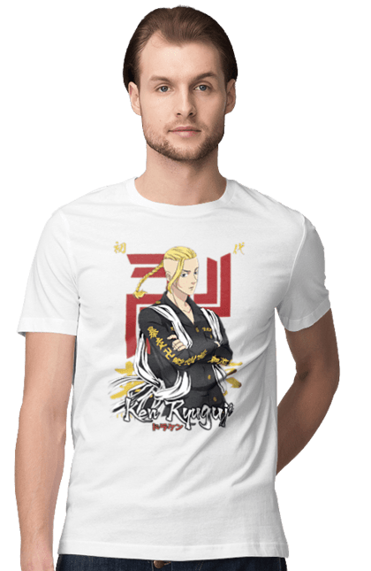 Men's t-shirt with prints Tokyo Revengers Draken. Anime, draken, ken ryuguji, ken-chin, manga, serial, tokyo manji gang, tokyo revengers. 2070702