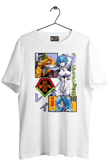 Men's t-shirt with prints Evangelion Rei. Anime, evangelion, eve, kaoru, manga, rei ayanami, shinji. 2070702