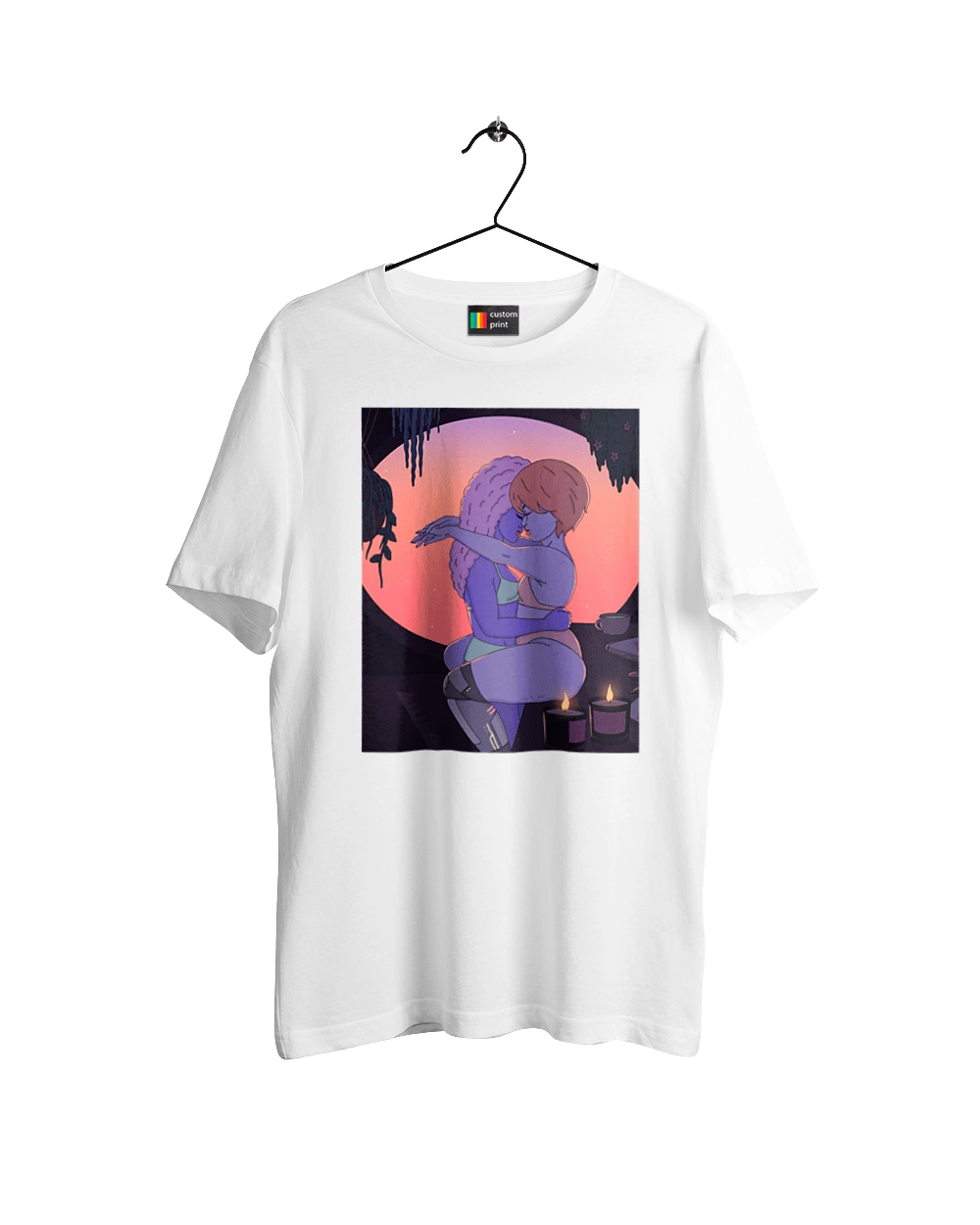 Фиолетовые Девушки Обнимаются