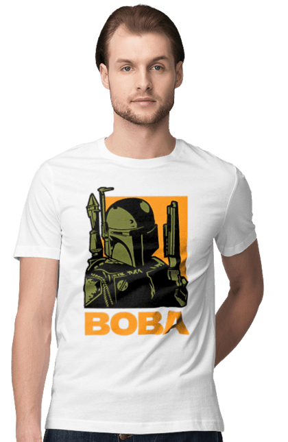 Men's t-shirt with prints Boba. Bob fett, boba fett, clone, head hunter, star wars. 2070702