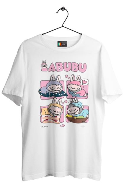 Футболка чоловіча з принтом "Сон Labubu". Labubu, weird cute, іграшки, лабубу. 2070702