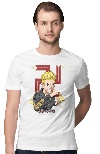 Men's t-shirt with prints Tokyo Avengers Takemichi. Action movie, anime, fantasy, game, manga, takemichi, thriller, tokyo avengers, tokyo revengers, tv series. 2070702