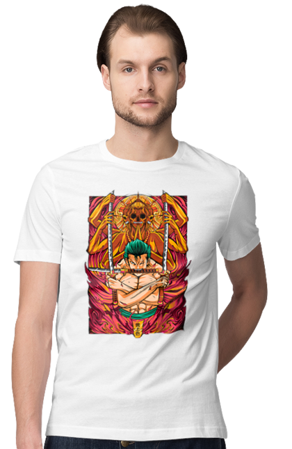 Футболка чоловіча з принтом "Ван Піс Зоро". One piece, roronoa zoro, аніме, ван пис, ван піс, зоро, манга, ророноа зоро, фехтувальник. 2070702