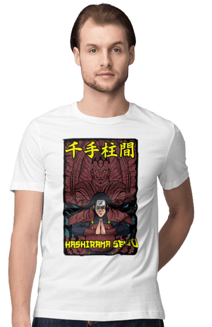 Men's t-shirt with prints Naruto Hashirama. Anime, character, hashirama, hashirama senju, hokage, manga, naruto, ninja, tv series. 2070702