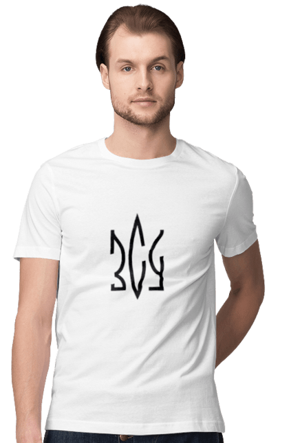 Men`s t-shirt with prints Armed Forces of Ukraine (AFU). Arrestovich, by, chernobaevka, ghost of kiev, glory to ukraine, go fuck yourself, green, heroes, horde, orcs, peace, ptn pnh, putin huilo, russian warship, ssu, ukraine, war. 2070702