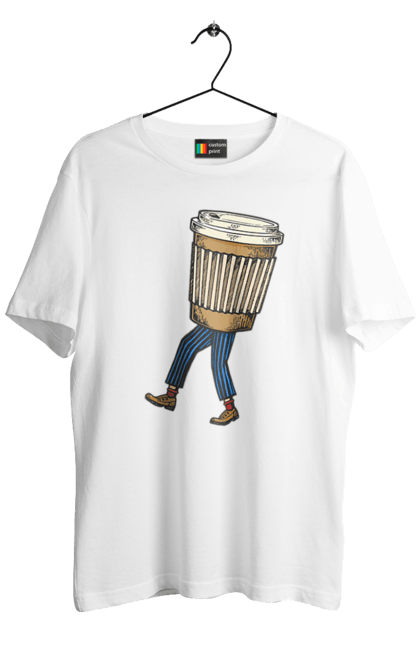 Футболка чоловіча з принтом "Людина Кава". Кава. 2070702