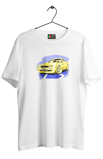 Футболка чоловіча з принтом "Український спорткар". Додж челенджер, машина, машини арт, потужність, спортивне авто, спорткар, українське авто, швидкість. 2070702
