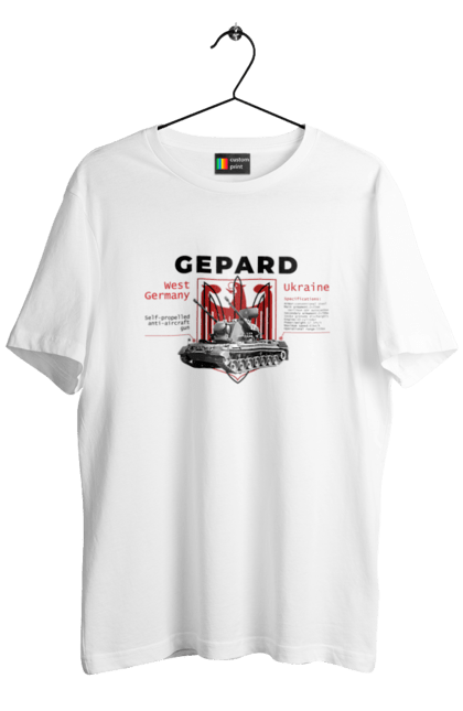 Футболка чоловіча з принтом "Gepard". F16, gepard, nasams, stinger, zuzana, гаубиця, два герби, залужний, сюзанна. 2070702
