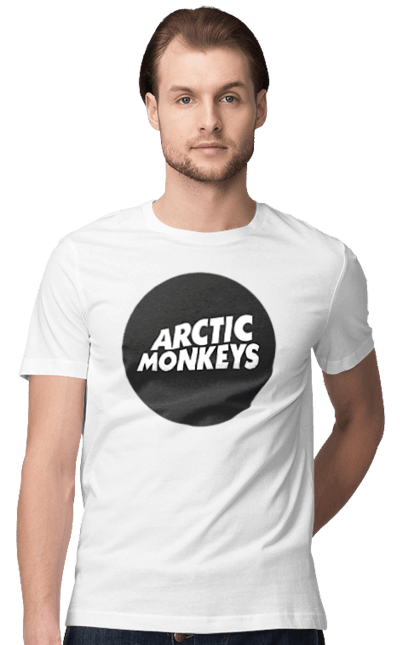 Футболка чоловіча з принтом "Arctic Monkeys". Arctic monkeys, арктичні мавпи, гаражний рок, група, інді рок, музика, постпанк ривайвл, психоделічний рок, рок. 2070702