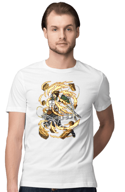 Men's t-shirt with prints Attack On Titan Hange Zoe. Anime, attack on titan, hange zoe, hanji zoe, manga, reconnaissance corps. 2070702