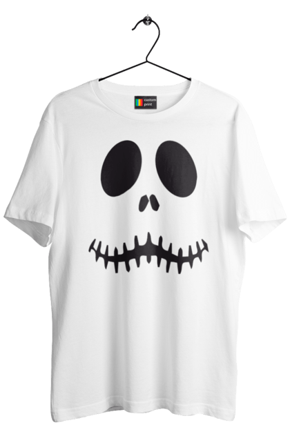 Men's t-shirt with prints Halloween pumpkin face. Costume, halloween, holiday, october, october 31, pumpkin, scary, sweets, trick or treat. 2070702