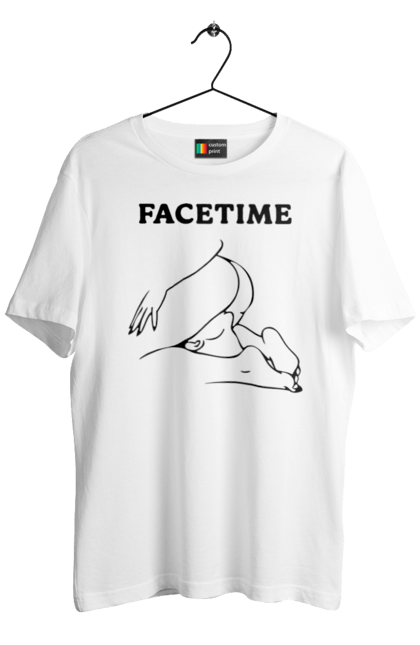 Футболка чоловіча з принтом "Фейстайм". Вульгарна, гумор, прикольна, смішна, фейстайм. 2070702