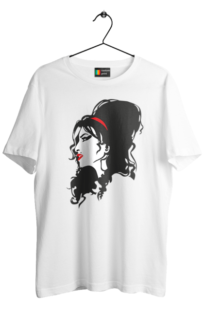 Men's t-shirt with prints Amy Winehouse. Amy winehouse, blues, composer, jazz, musician, singer, soul. 2070702