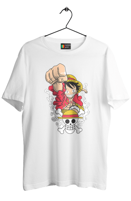 Men's t-shirt with prints One Piece Luffy. Anime, luffy, manga, monkey de luffy, one piece, pirates. 2070702