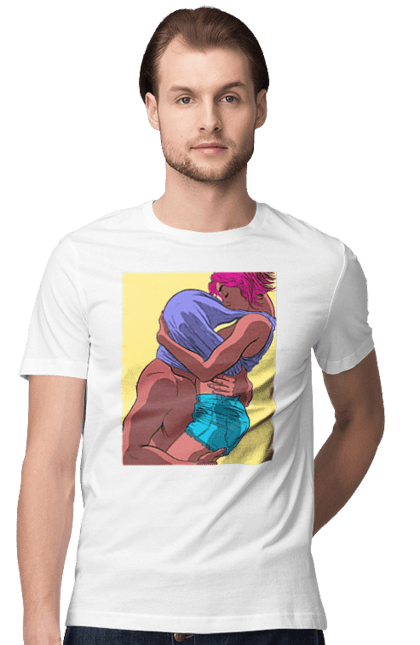 Футболка чоловіча з принтом "Чоловік Під Майкою У Дівчата". Пристрасть, сиськи. 2070702