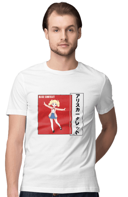 Men's t-shirt with prints Kiniro Mosaic Alice Cartelet. Alice, alice cartelet, anime, gold mosaic, kiniro mosaic, kinmoza, manga. 2070702