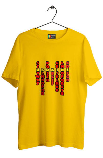 Футболка мужская с принтом Украина. Авторский принт, алфавит, буквы, латиница, надпись, текст, украина. 2070702