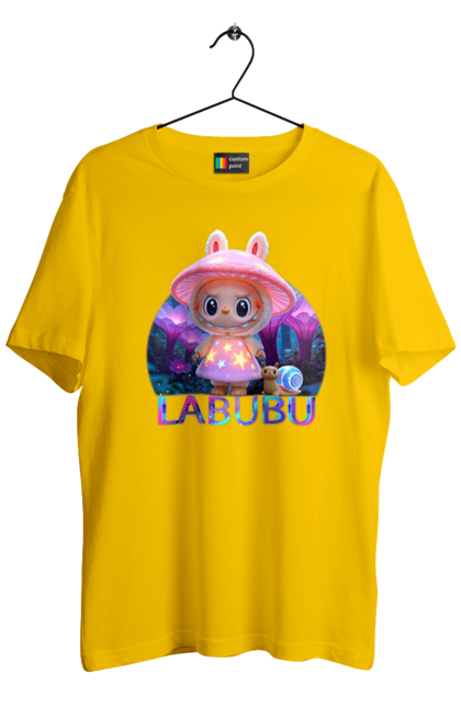 Футболка чоловіча з принтом "Лабубу". Брелок лабубу, іграшка лабубу, лабубу, лабубу кока кола, лялька лабубу, мерч лабубу, мила, рожева лабубу, смішна лабубу. 2070702