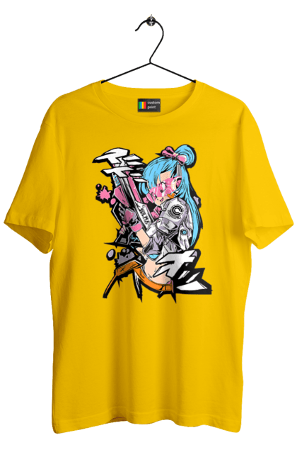 Men's t-shirt with prints Dragon Ball Bulma. Anime, bulma, dragon ball, goku, manga, tv series, vegeta. 2070702