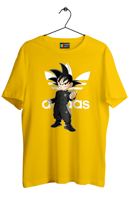 Футболка мужская с принтом Adidas Сон Гоку. Adidas, anime, dragon ball, manga, son goku, адидас, аниме, гоку, жемчуг дракона, сон гоку. 2070702