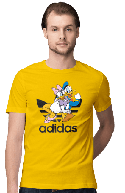 Men's t-shirt with prints Adidas Donald Duck. Adidas, animated series, cartoon, daisy duck, donald duck. 2070702