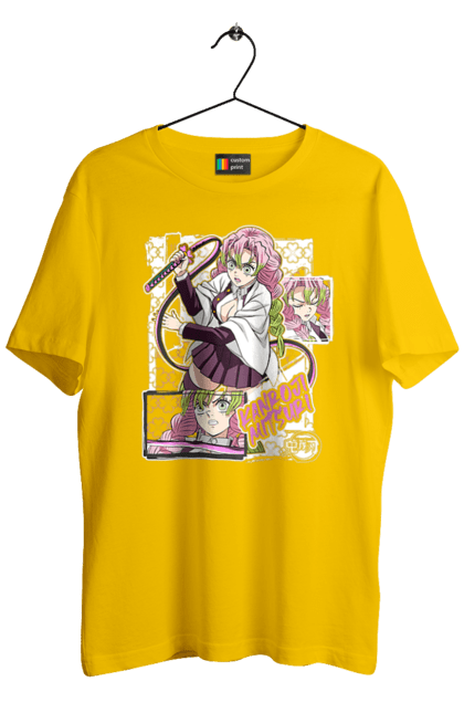 Men's t-shirt with prints Demon Slayer Mitsuri. Anime, demon slayer, giyu tomioka, manga, mitsuri, mitsuri kanroji, serial. 2070702