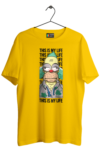 Men's t-shirt with prints The Simpsons Krusty the Clown. Clown, krusty, krusty the clown, simpsons. 2070702