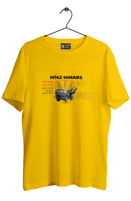 Men`s t-shirt with prints M142 HIMARS. Himars, industrious, m142 himars, weapon. 2070702