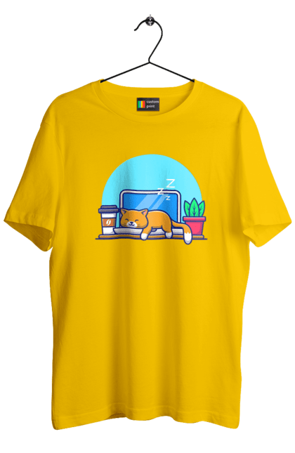 Футболка чоловіча з принтом "Кіт програміст". Angular, c, css, html, it, javascript, jquery, php, python, react, svelt, vue, айтишник, айті, гумор, код, кодувати, прогер, програміст, програмісти, ти ж, ти ж програміст, тиж програміст. 2070702